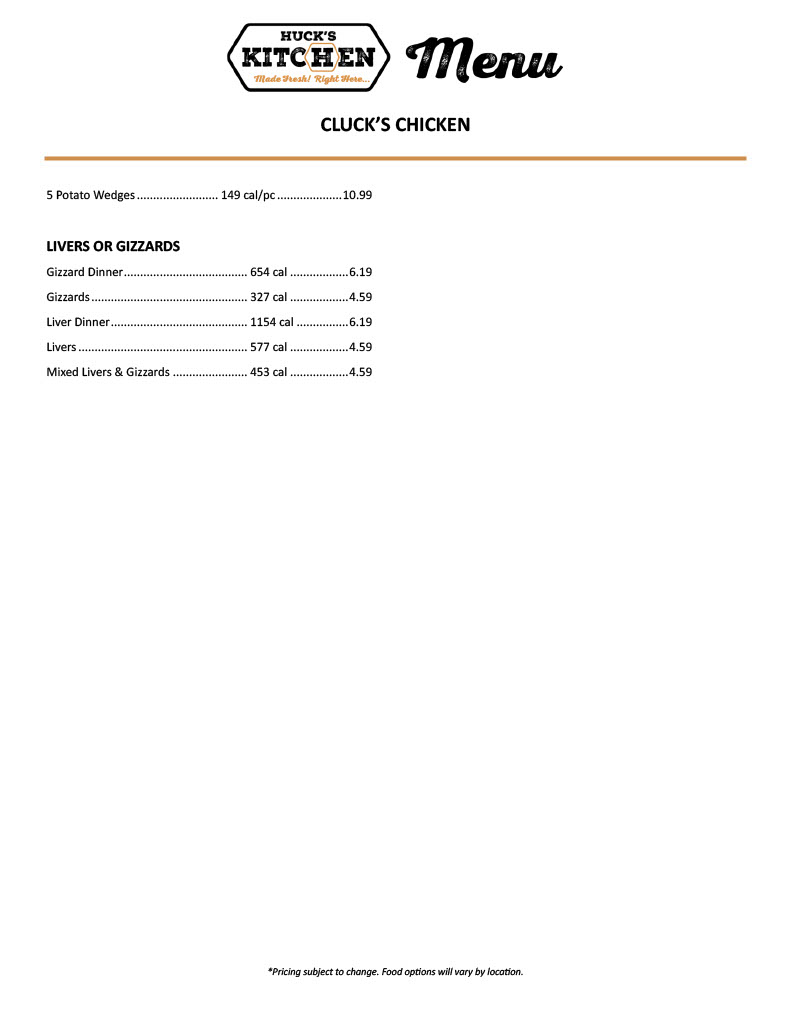 Menu Page 2