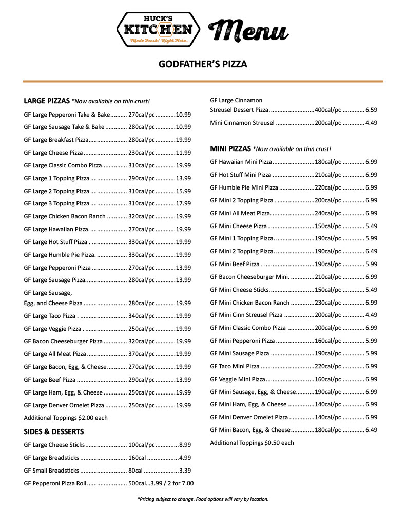 Menu Page 3