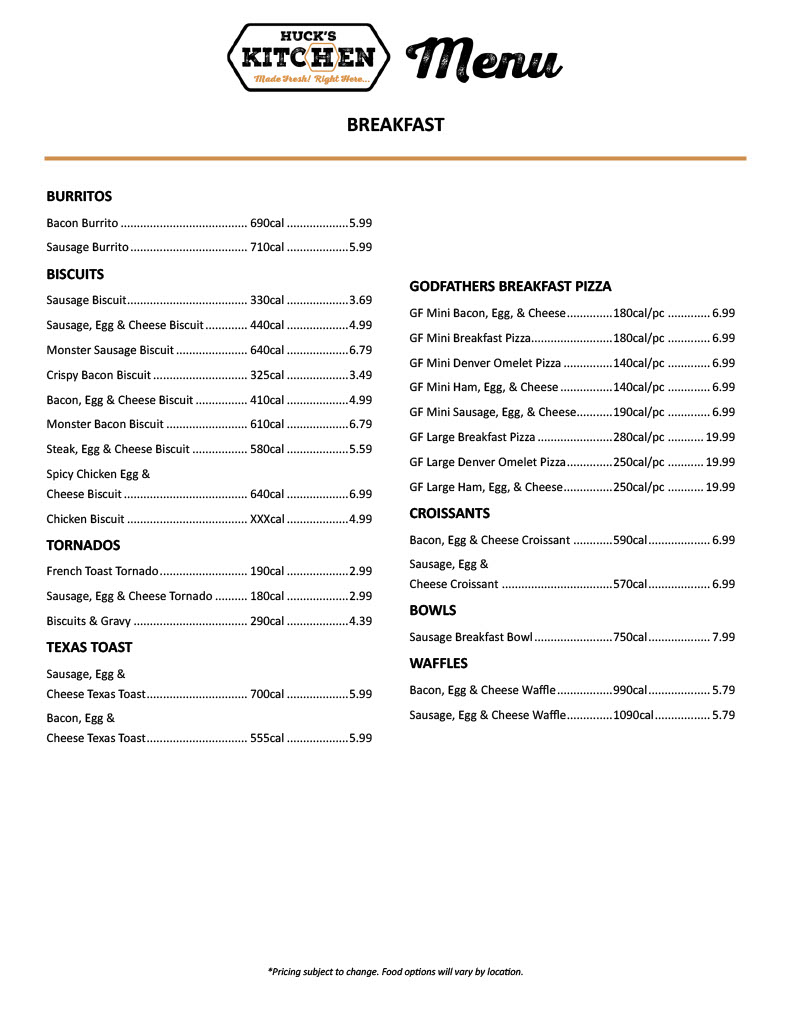 Menu Page 4